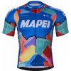 BONAVELO Cyklistický dres s krátkym rukávom - MAPEI - modrá/viacfarebná XS
