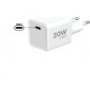 WG - Sieťová nabíjačka GaN 1x USB-C, PD 20W, 5V-9V-12V, biela