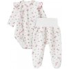 Zavinovacie body + polodupačky, 2D sada, Amélia, biela/ružová MBaby