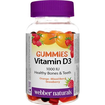 Webber Naturals Vitamín D3 GUMMIES 1000IU - 90ks