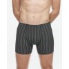 GINA Pánske boxerky s dlhšou nohavičkou | 74183P - čierna tm. šedá, 50/52