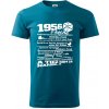 1956 v kocke - Klasické pánske tričko vyššej gramáže - L ( Petrolejová )