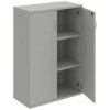 Policová skriňa Strong, zámok, 80x115,2x40 cm, sivá/sivá