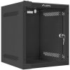 LANBERG RACKOVÁ SKRIŇA 10'' PRO MONTÁŽ NA STENU 6U/280X310 (FLAT PACK) S PROSKLENÝMI DVERMI ČIERNA WF10-2306-10B