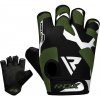 RDX Fitness rukavice GYM GLOVES SUBLIMATION F6, čierno zelené S - S