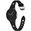 eses Silikónový remienok splietaný pre Samsung Galaxy Watch 4, 5, 6, 7 - Čierny, 20 mm