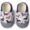 Detské papučky TITOT Psíky Furry Doggy veľkosť 22, vložka 14 cm