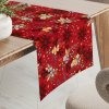 Biante Bavlnený behúň na stôl Sandra SA-714 Vianočné cezmíny na červenom 35x140 cm