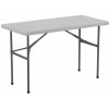 Cateringový stůl obdélníkový se skládací deskou, 1200x600x740 mm | TECHNICA, Banquet Line šedá;Bílá