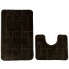Najkoberce Dvojdielna sada kúpeľňových koberčekov TERAMO tmavohnedá 40x50 cm a 50x80 cm