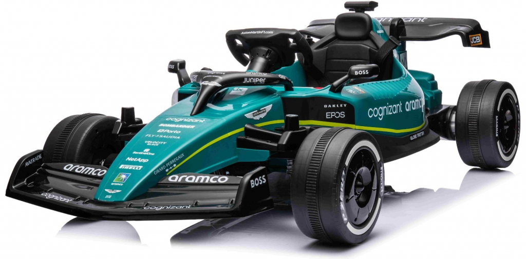 Beneo Licencovaná elektrická Formula Aston Martin Aramco zelená