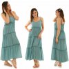Fashionweek dlhé letné šaty Boho MF447 mentolová