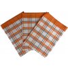 SVITAP sleep well Utierky Extra savé 50x70 cm Tradičné káro oranžové, 3 ks