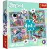 Trefl Puzzle Puzzle 4v1 Crazy Day Lilo & Stitch, Trefl 34633