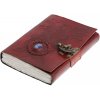 Leather Journals Kožený deník Duch lesa s modrým kamenem a ručním papírem