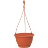 Nohel Garden kvetináč závěsný AGRO s podmiskou plastový terakota 18x11,8cm