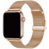 eses Milánsky ťah celokovový náhradný remienok pre Apple Watch 38 mm/40 mm/41 mm/42 mm Farba: ružová zlatá (rose gold) so zapínaním na kovovú sponu