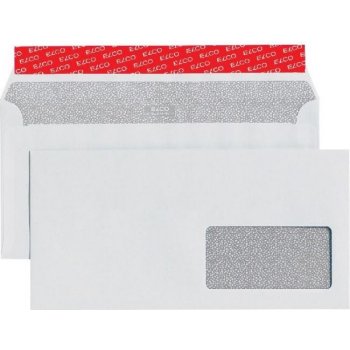 Poštové obálky C6/5 ELCO s páskou, okienko vpravo, 500 ks