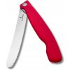 Victorinox Skládací svačinový nůž Swiss Classic, červený, vlnkované ostří 6.7831.FC1