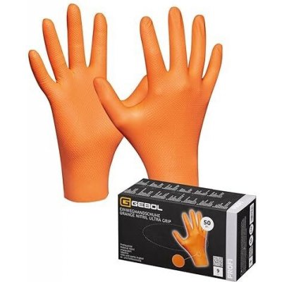 Gebol Rukavice Orange Nitril Ultra Grip XXl 50ks/bal