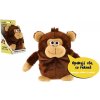 Teddies Opička Tonička opakujúca vety plyš 18cm na batérie so zvukom v krabici 12x20x10cm v sáčku