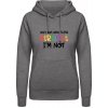 AWDis Hoodie Mikina - Nápis - Let's get one thing Straight - Uhlíková - M - Dámske