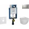 Geberit Kombifix Set predstenovej inštalácie, klozetu Gaia a dosky softclose, tlačidlo Sigma30, chróm mat/chróm SANI15CA1112