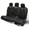 Poťahy na sedadlá pre Berlingo 3 Doblo Partner Combo 1+2 Čierno-zelené