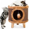 DOMČEK S ŠKRABADLOM PRE MAČKU LEŽOVISKO 2v1 BÚDA HRAČKA STOJACI 33x33x35cm