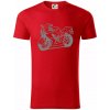Športová motorka - Tričko z organickej bavlny - L ( Červená )