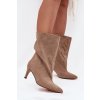 Boto Vklouzávacie dámske čižmy na opätku béžové Solvienne krémová 40 Boto 5905677556414