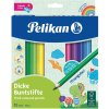 Pelikan Pastelky 12 farieb trojhranné