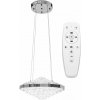 Toolight - Krištáľová závesná lampa APP774-1CP + diaľkové ovládanie, chrómová, OSW-05025