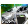 Deflektory - Protiprievanové plexi Opel Meriva 5D od 2010 (+zadné)
