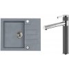 Alveus SET A407 Steel 04 SETA407 - Drez Granitový Rock 30 - 595x475mm, vanička 320x400x160mm, + bateria Zina