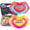 Canpol Babies 2 ks symetrických silikon cumlíkov Neon Love Baby ružová žltá