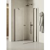 New Trendy New Soleo Gunmetal Brushed sprchovací kút 100x100 cm obdĺžniková grafitová brúsené/priehľadné sklo K-2158