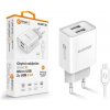 CD ALI MicroUSB 2xUSB výst. 2,4A, smart IC, bílá CHA0041