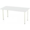 No brand Kancelársky stôl Standard, 160 x 80 x 75 cm, rovné vyhotovenie, biela