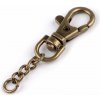 Kovová karabína otočná, prievlak 8 mm s retiazkou - staromosadz (10 ks)