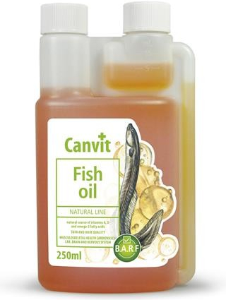 Canvit Fish Oil vysoko kvalitný rybí olej na zdravú srsť a vitalitu psov 250 ml