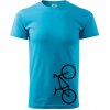 Bicykel na výšku - Klasické pánske tričko vyššej gramáže - 2XL ( Svetlý tyrkys )