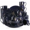 LOVECASA GOLD SPLASH Dark Blue 32 dielna porcelánová jedálenská sada