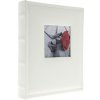Samolepiaci kožený fotoalbum 24x29/40s. WHITE s výrezom na fotku