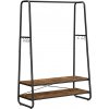 SongmicsHome Stojan na oblečenie ELIAS 100 x 45 x 160 cm hnedá čierna RGR112B01