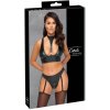 Cottelli Bondage - shiny bra set with hand restraints