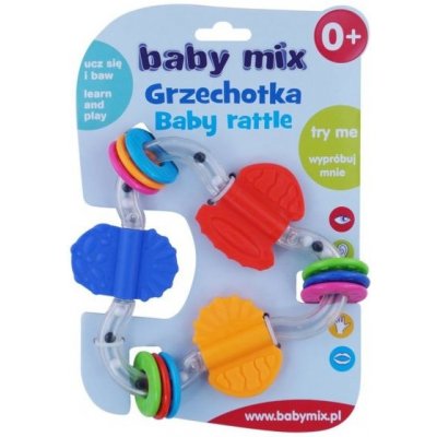 BABY MIX Detské hrkálka Baby Mix farebný trojuholník