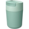Plastový cestovný hrnček s hygienickým uzáverom JOSEPH JOSEPH sipp travel mug - zelený 340ml|mybottle.sk