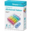 SimplyMED Týždenný dávkovač liekov otvárací, model 21010, 1x1 ks