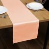 Biante Saténový behúň na stôl polyesterový Satén LUX-060 Svetlo broskyňový 20x180 cm